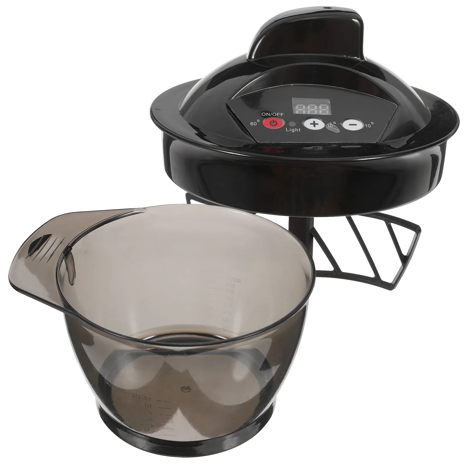 

1set Dye Mixer Set Automatic Stirring Bowl for Coloring Cream Tools Salon Home Use Clear Design Easy Clean