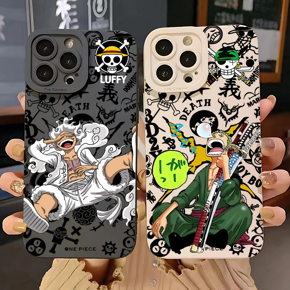 Anime O-Ones Pieces Luffys Zoros Phone Case for Samsung Galaxy A37 A57 A25 A56 A16 A06 A35 A05s A15 A34 A24 A05 A13 4G 5G Cover