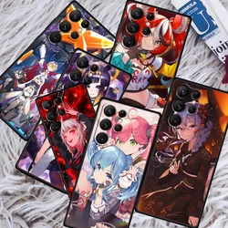 Gawr Gura Hololive Anime For Samsung Galaxy S24 S23 S22 S21 S20 FE S10 S10E Plus Ultra Pro Lite 5G Black TPU Phone Case