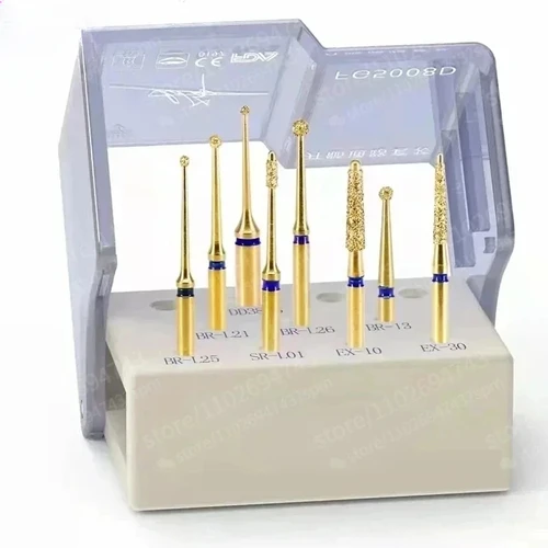 Imagen 1 del producto FG5008D Kit de fresas de cavidad de pulpa abierta de acceso de pulpotenía Dental Preparación FG Bur