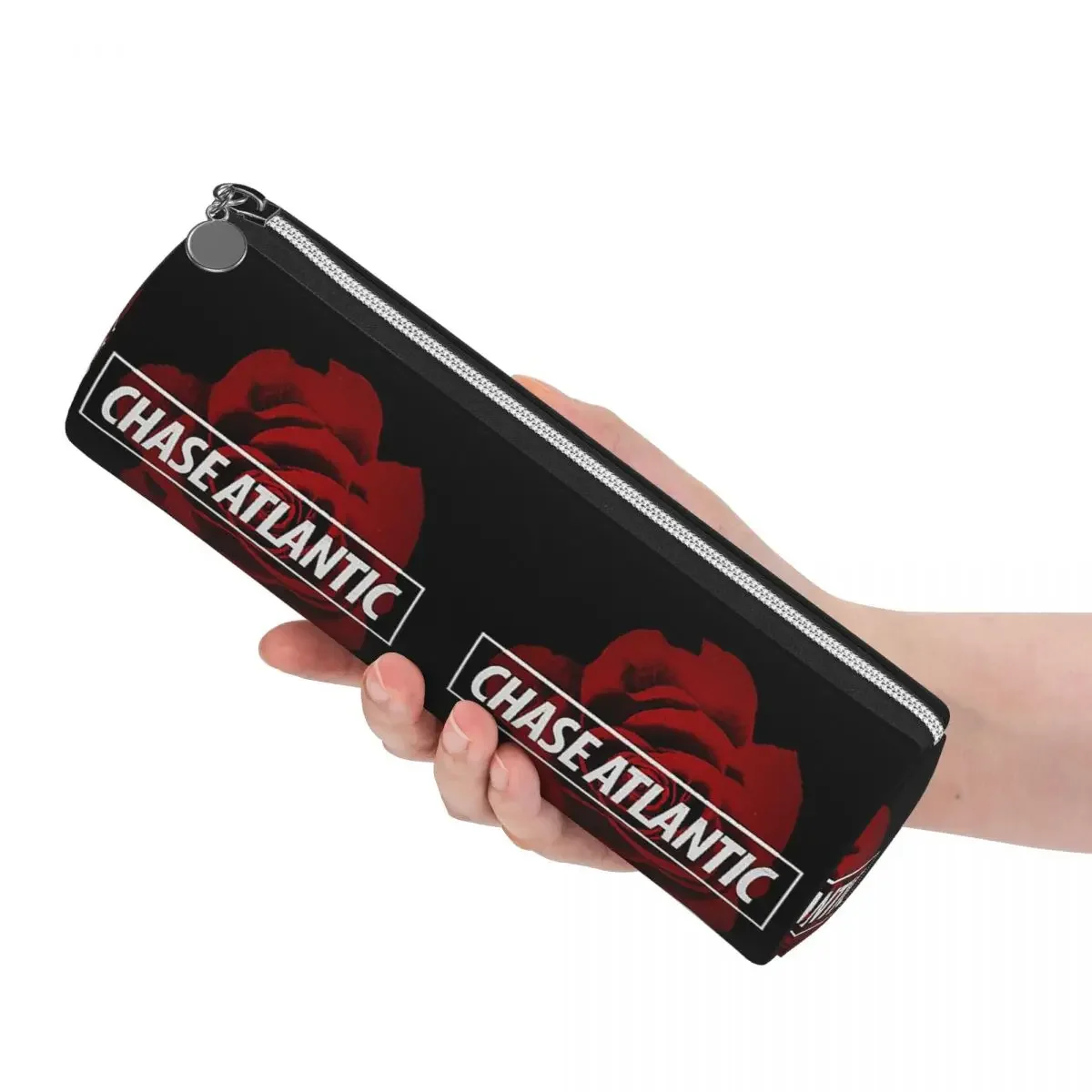 Chase Atlantic Rose Logo Pencil Cases Pen Holder Cylinder Pen Box Pencil Bag for Boy Girl School
