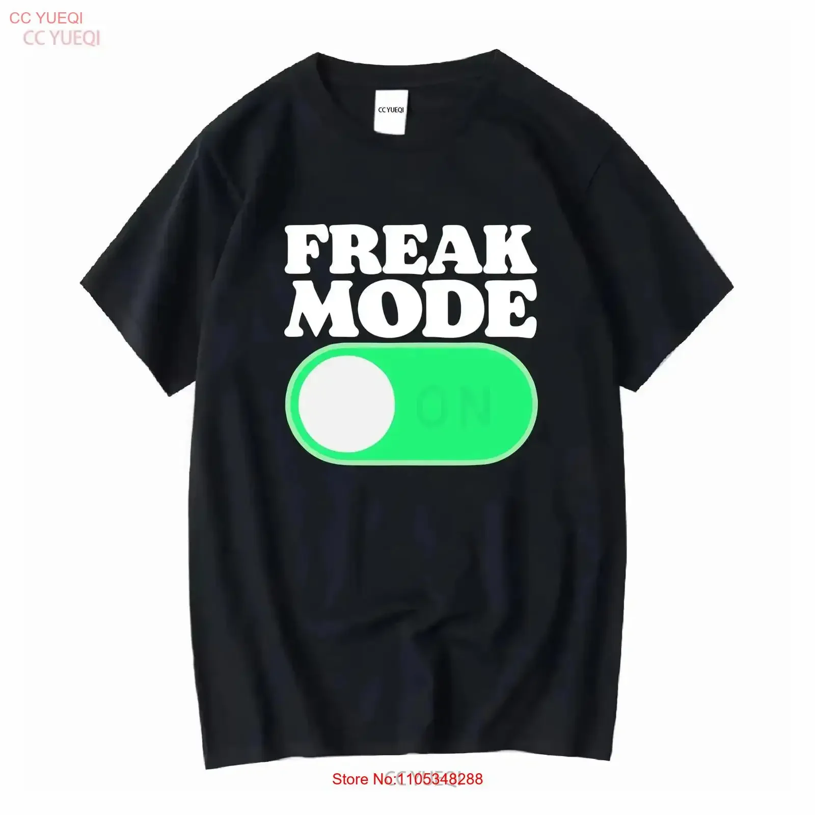Freak Mode On T Shirt vintage Washed homme streetwear Stretched Soft Comfortable fashion designer clothes Slightly vintage