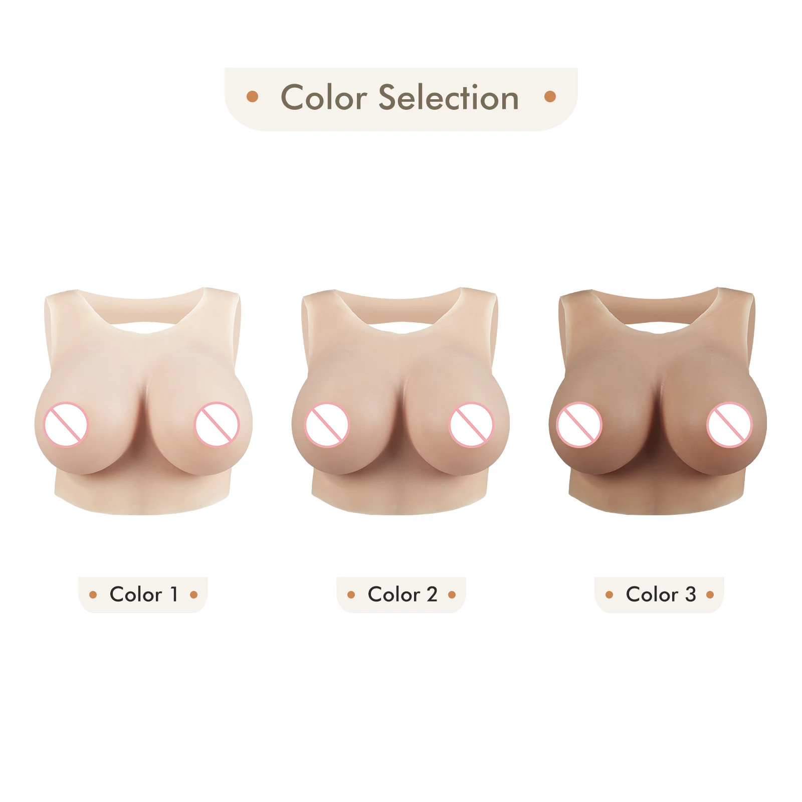 CYOMI Silicone Hollow Breast Forms Artificial Fake Boobs for Crossdresser Transvestite Sissy Shemale Transgender Drag Queen