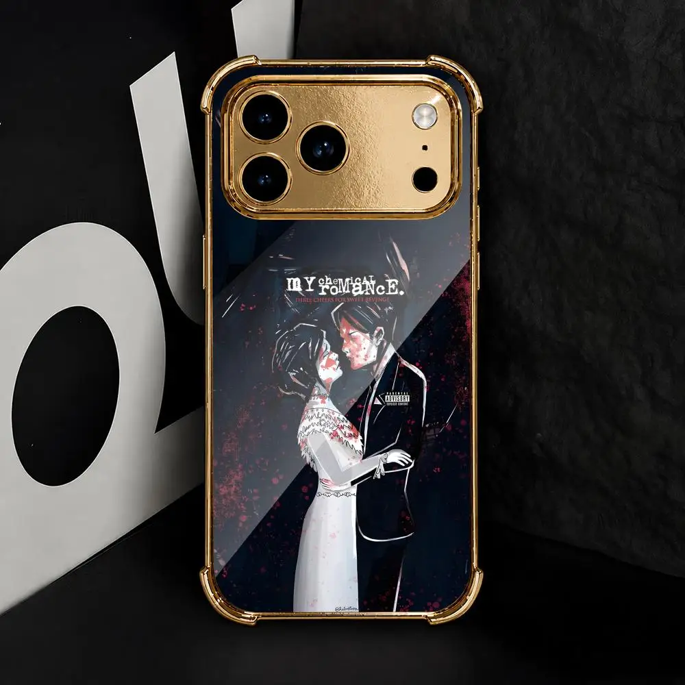 Band My C-Chemical Romance Phone Case For IPhone 17 16 15 14 13 12 Pro Max Plus Electroplated Metal Frame Airbag Corner Cover view 6