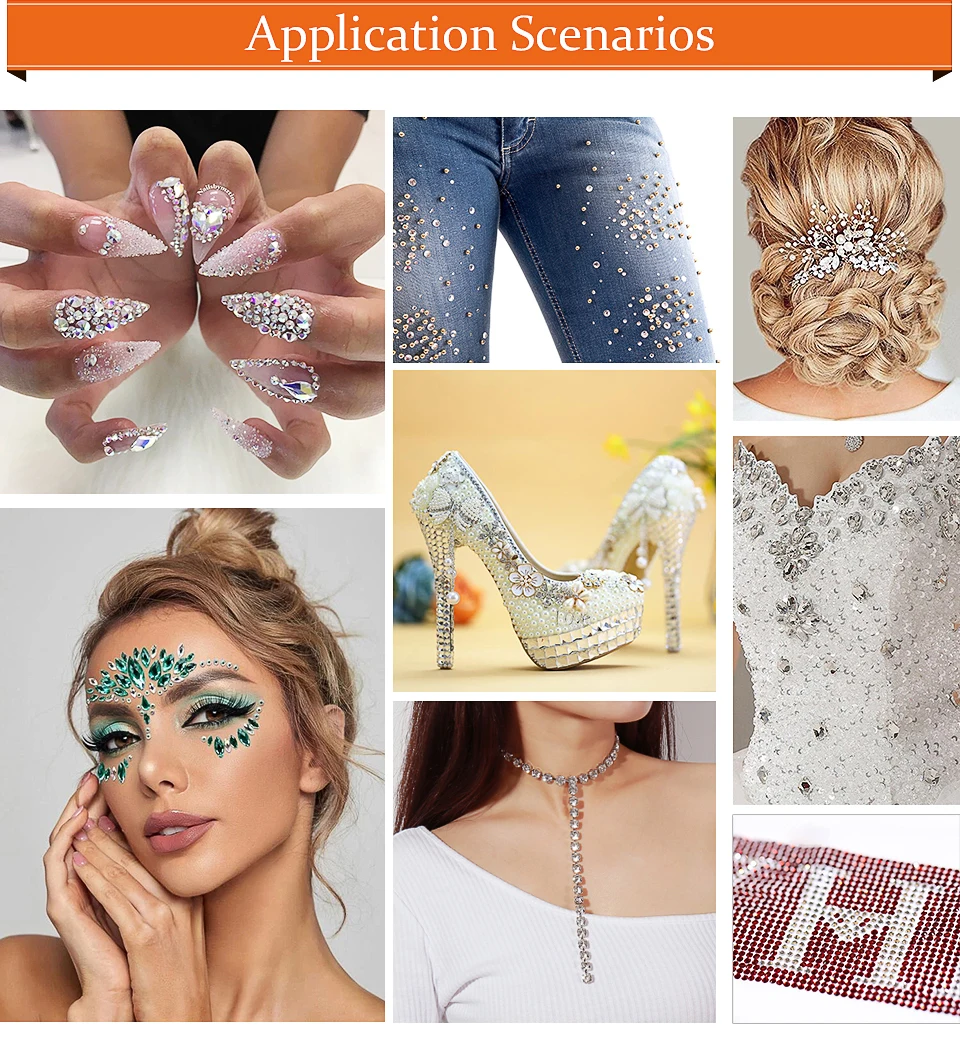 YHB Hohe Qualität Weiße Seide Mocca Flatback Hotfix Strass Für Schuhe Taschen Stoff Bekleidungs Dekoration Diy Schmuck Zubehör – Detail 13