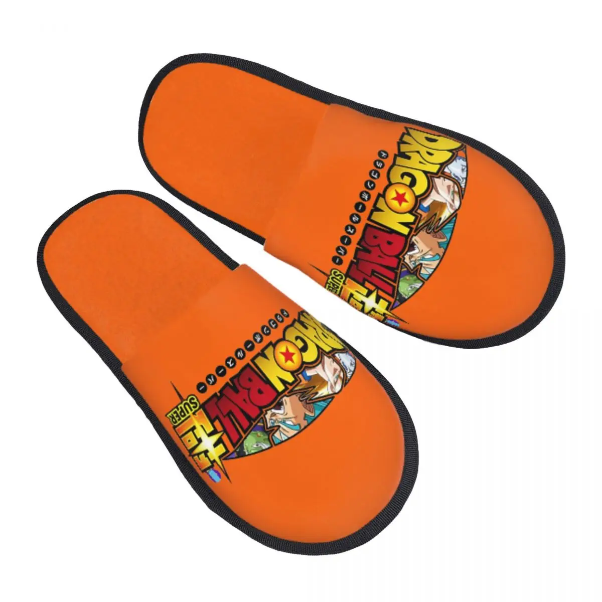 D-Dragon-Ball-L DragonBallz DBZ Plush Slippers Indoor Cozy Memory Foam Slides Non-slip