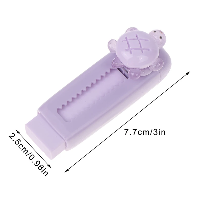 Adorable Glow-in-the-Dark Turtle Push-Pull Eraser – A Charming Cartoon Stationery Gift For Students And Children