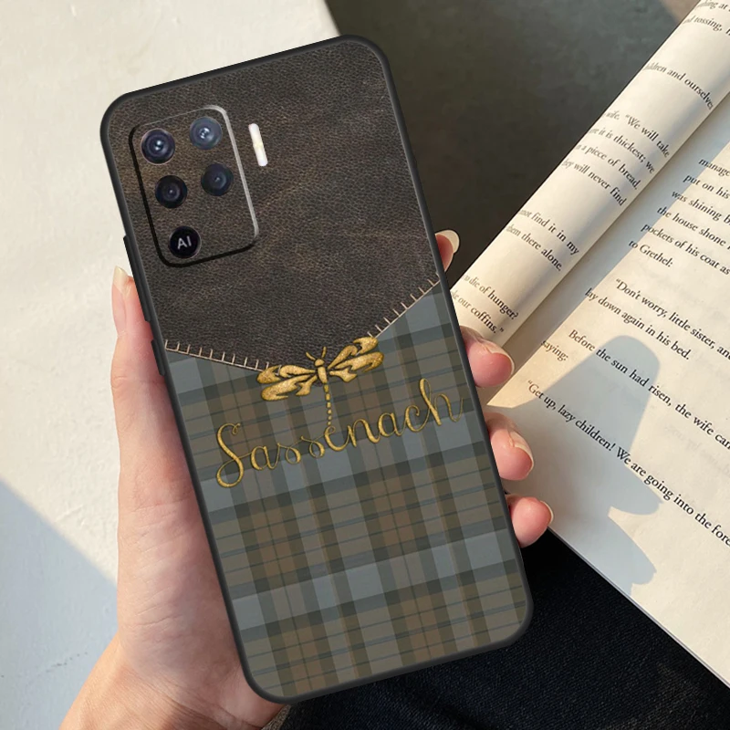 Outlander Tartan Sassenach-funda de teléfono para OPPO, A74, A94, A54, A15, A3S, A5S, A52, A72, A83, A91, A93, A53S, A5, A9, A31, A53, 2020