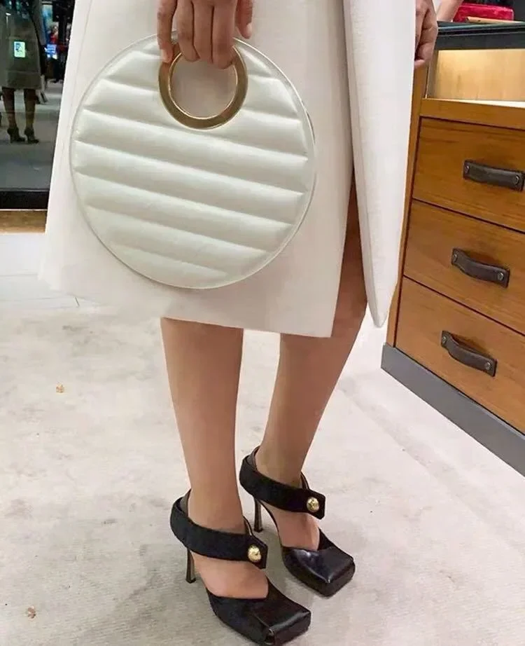 【Measure your feet length before order】 Vintage Women Stiletto High Heel Pumps Ankle Wrap Sexy Fashion Dress Sandals 112-CHC-33 image 6