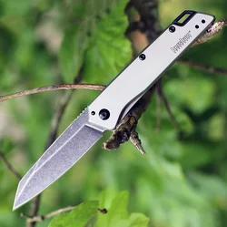 Gray KS Misdirect 1365 Tactical Folding Knife 8Cr13Mov Blade Aluminum Handle Flipper Assisted Outdoor Pocket Utility EDC Knives