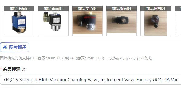 

GQC-5 Solenoid High Vacuum Charging Valve, Instrument Valve Factory GQC-4A Vacuum Bleeding Valve