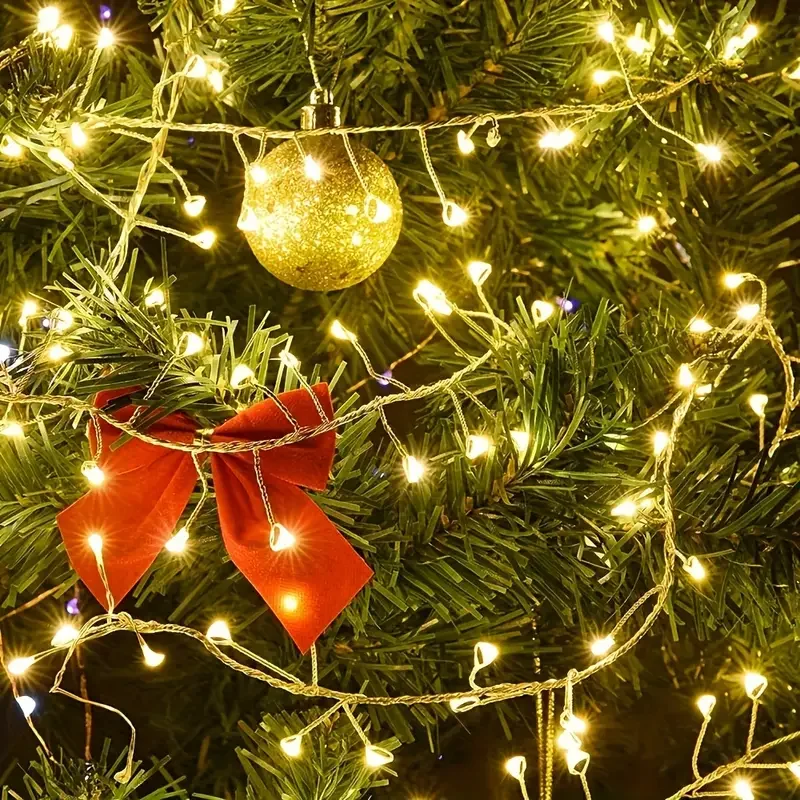 Solar Multifunctional Firecracker String Lights, Outdoor Waterproof Fairy Lights Suitable for Wedding and Holiday Decoration