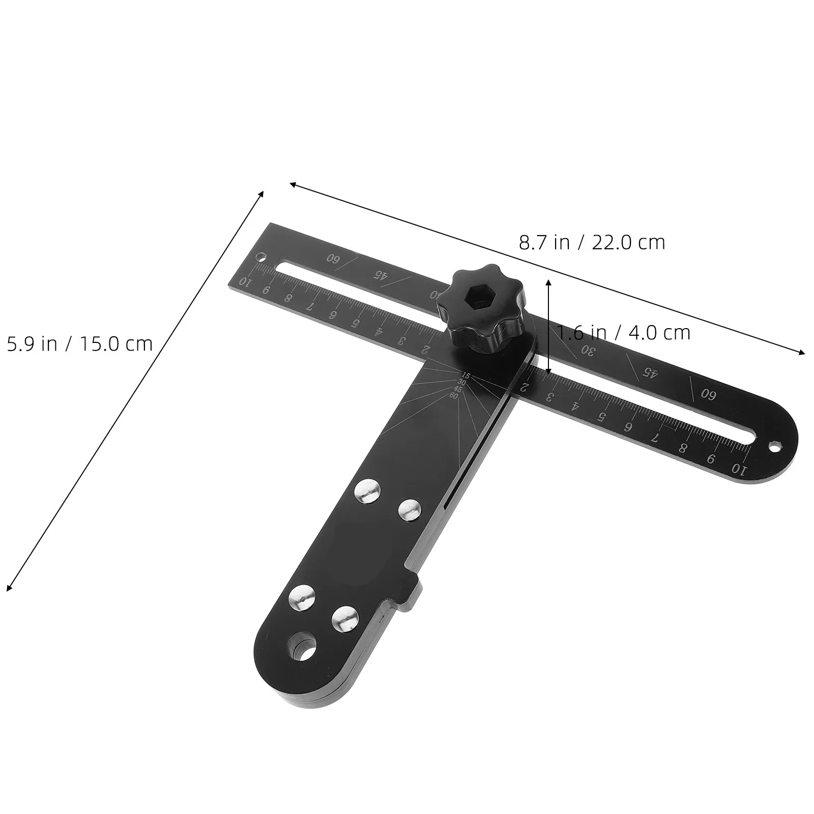 Electric Wood Handle Angle Ruler Multi Angle Measuring Woodworking Tool Adjustable Precision Marking Ruler Swing Protractor