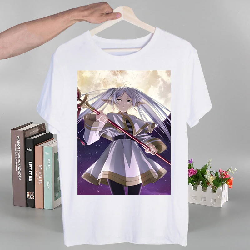 

Frieren Beyond Journey's End унисекс винтажная мужская футболка с коротким рукавом подарок женский топ футболка свитшот