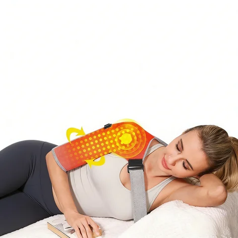 Electric Heat Wrap 660nm Red Light Heating Pad Shoulder Vibration Massage Muscle Fatigue Relief Home Relaxation 120LED
