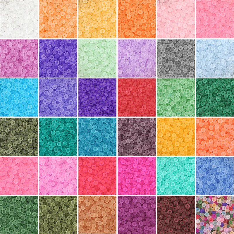 2mm 3mm 4mm Frosting Matte Seedbeads Uniform Round Spacer Beads Glass Czech Bead for DIY Earring Necklace Jewelry Making