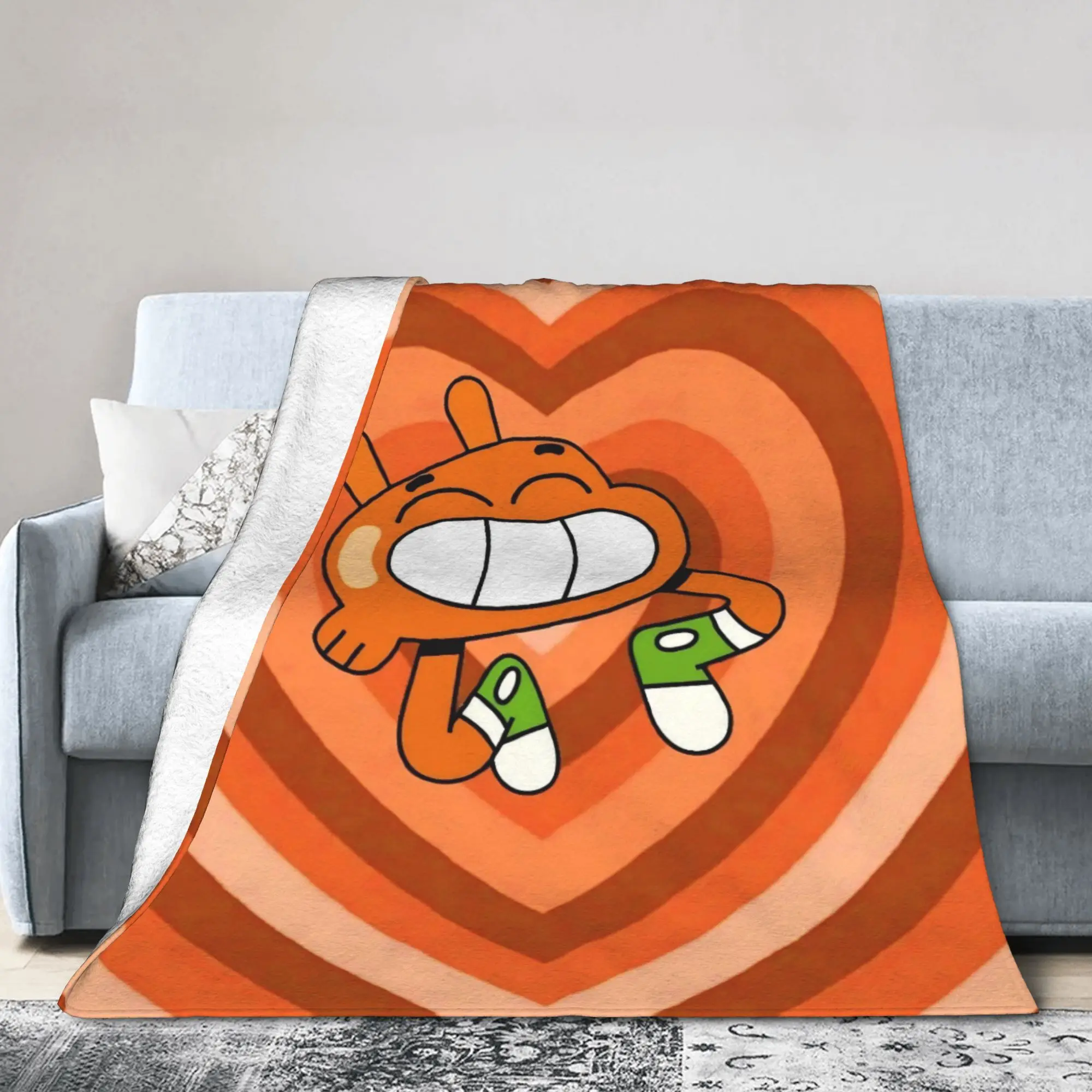 Darwins Heart Blanket Amazings Gumballs Flannel Funny Breathable Throw Blankets for Bedspread Spring/Autumn