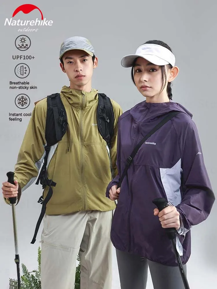 

Naturehike Мужская и женская куртка Защита от солнца Upf100 Ветровка Кемпинг Открытый дождевик Портативная одежда для скалолазания Одежда с капюшоном