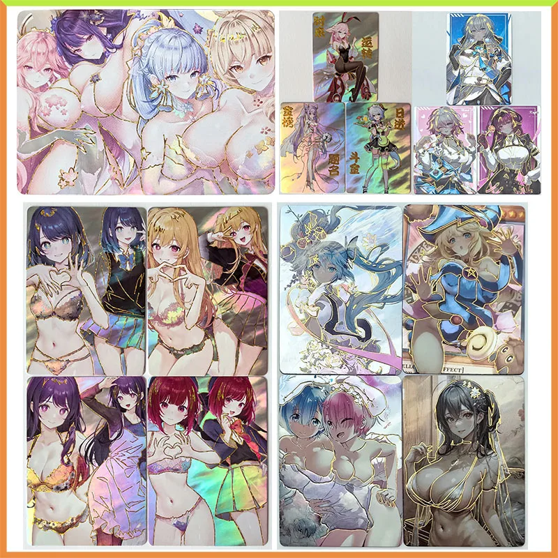 

Anime Goddess Story DIY Foil Stamping Laser Glitter Kitagawa Marin Toys for boys Board Game Collectible Cards Birthday Present