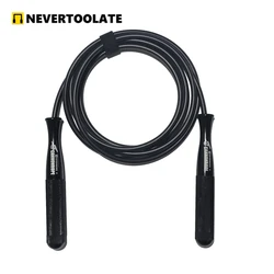 NEVERTOOLATE 711 gram 1.5 lbs heavy skip jump rope metal handle 8mm pvc rope adjust weighted bars fitness crossfit cannonrope