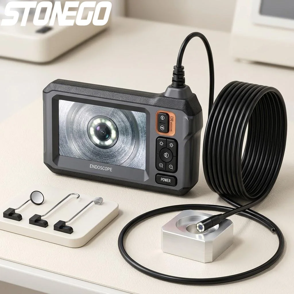 

1080P HD WiFi Endoscope with 43 Inch Display 1510m Cable Dual Head for Auto Electrical Pipeline Inspection Tool