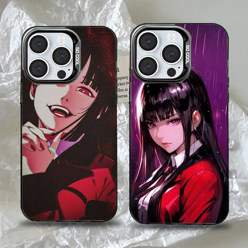 

Anime Kakegurui Jabami Yumeko Phone Case For iPhone 16,15,14,13,12,11,Pro,Max,Plus,Mini,XS,SE Anti Fall Black Matte Hard Bumper