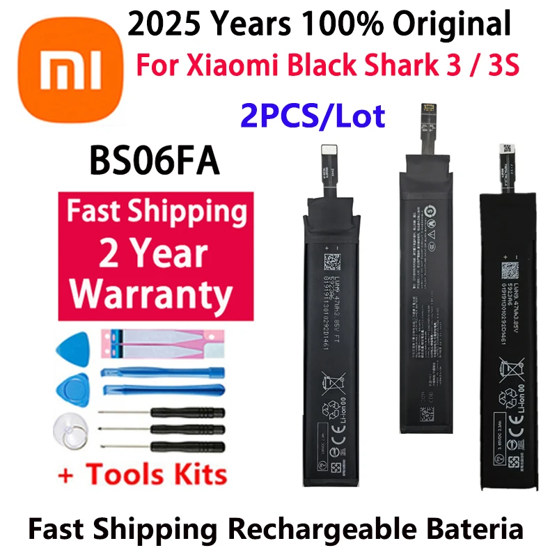 

Новый высококачественный сменный аккумулятор для Xiaomi BS06FA для Xiaomi Black Shark 3 3S BSO6FA, аккумуляторы большой емкости Bateria