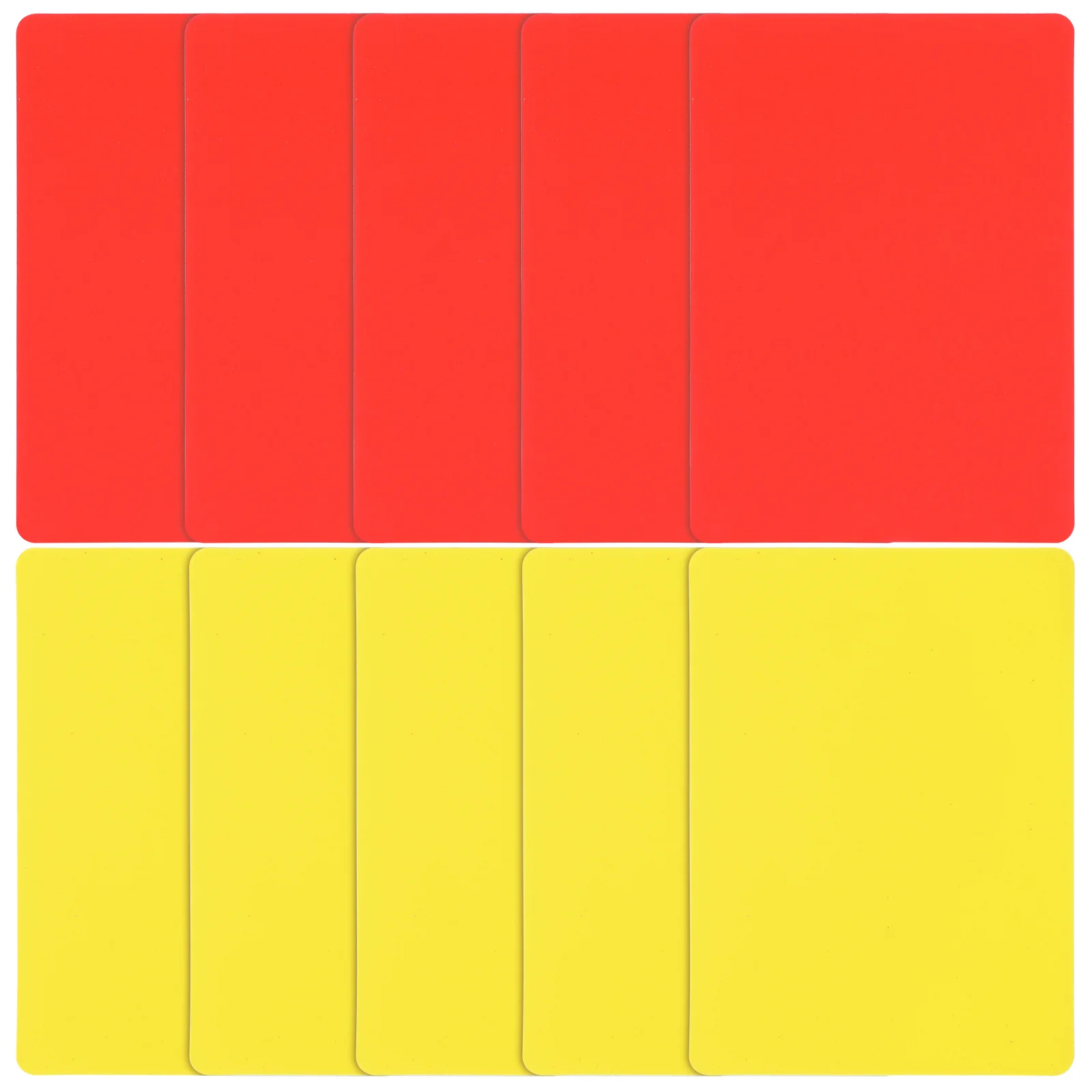 

Portable Soccer Referee Cards 10 Pcs Red Yellow PVC Warning Kit for Football Rugby Sports Standard Official Accessories