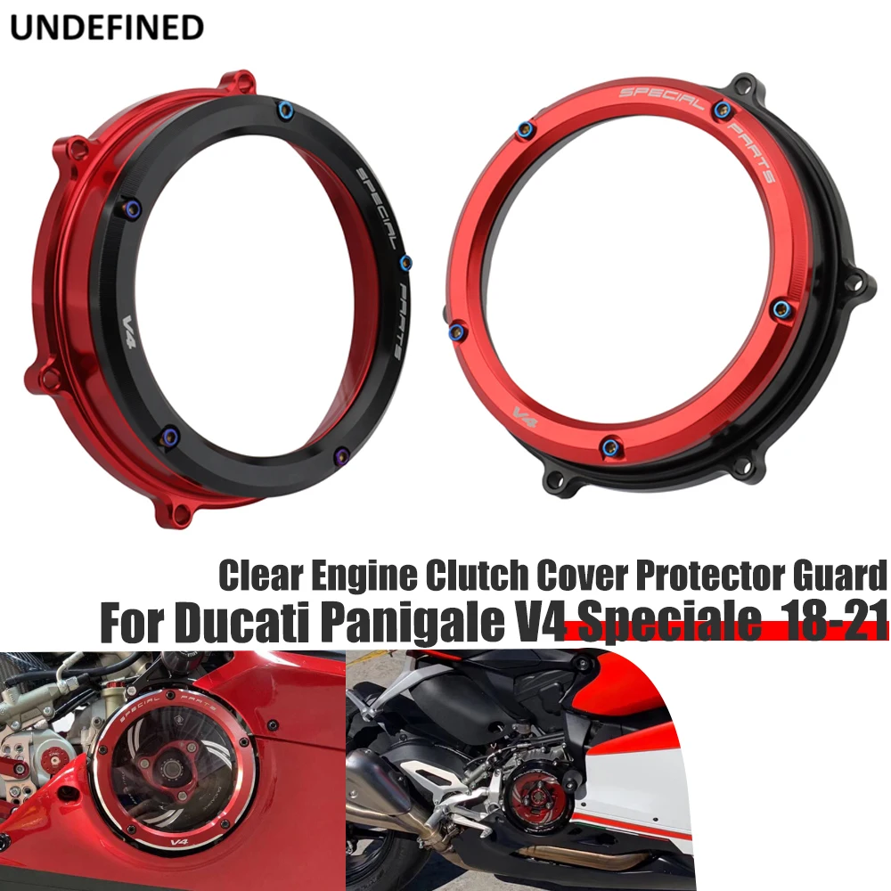 

Clutch Engine Cover For Ducati Panigale V4 V4s V4 Speciale 2018 2019 2020 2021 Motorcycle Racing Clutch Covers Protector Guard