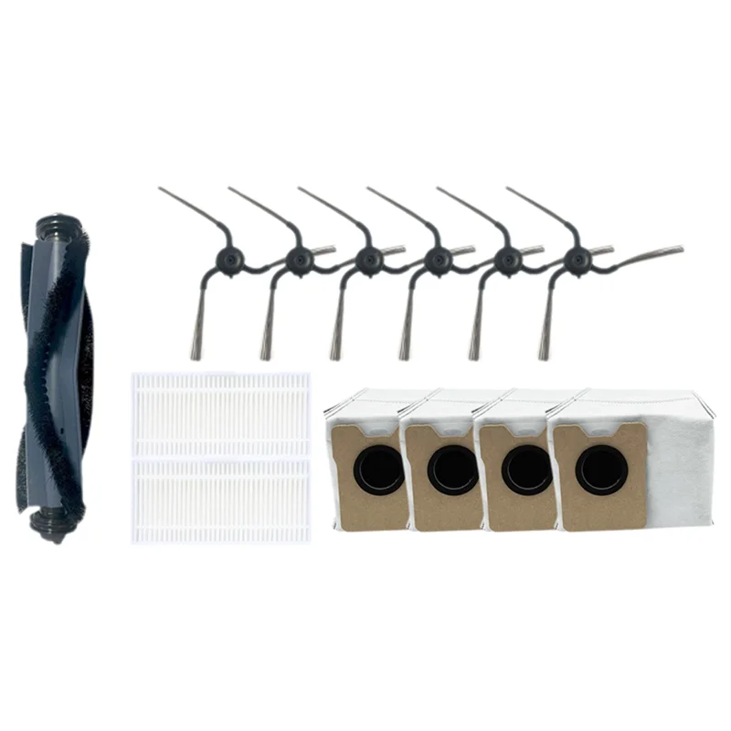 A83G-13PCS ل Eufy C10 جهاز آلي لتنظيف الأتربة قطع غيار فرشاة رئيسية فرشاة جانبية فلتر Hepa كيس لجميع الغبار استبدال جزء