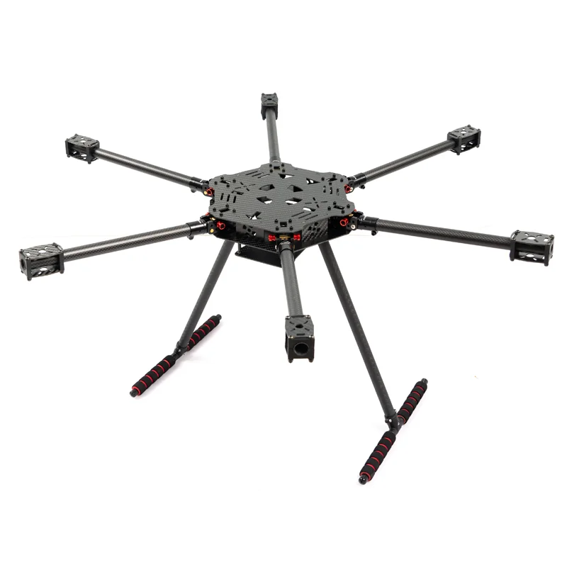 F850 Full Carbon Fiber F 850 Hexa-Rotor Frame Foldable Arm Hexacopter Frame Kit with Unflodable Landing Gear for FPV