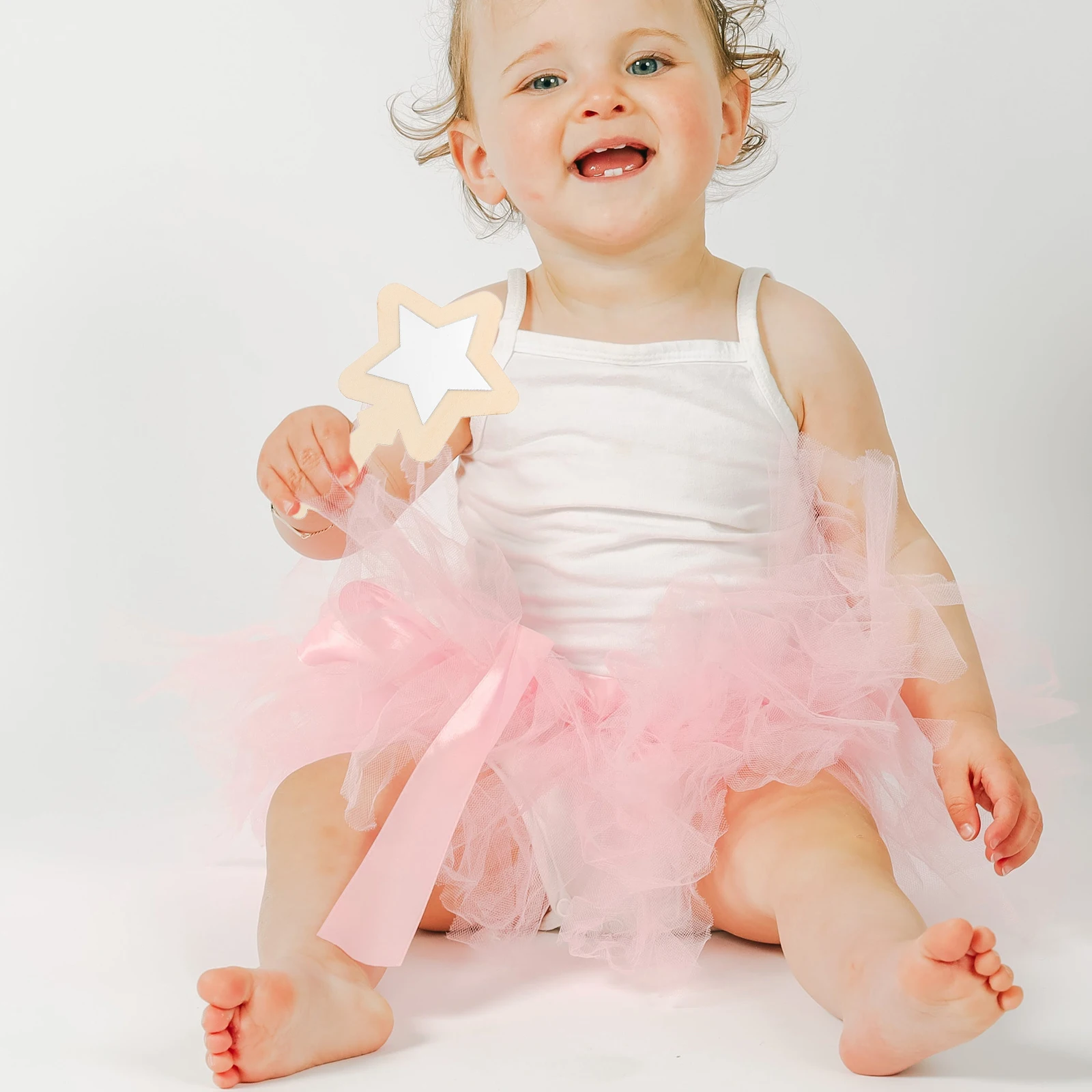 10 szt. Małe drewniane lusterka dla maluchów, niepomalowane zestawy do majsterkowania, przenośne lusterka ręczne dla dzieci, dekoracja do pokoju dziecięcego, narzędzie do makijażu