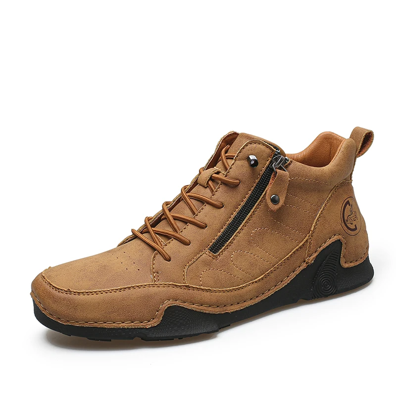 

New handcrafted leather casual men's shoes design: sports shoes, men's breathable leather shoes, men's ankle boots, outdoor