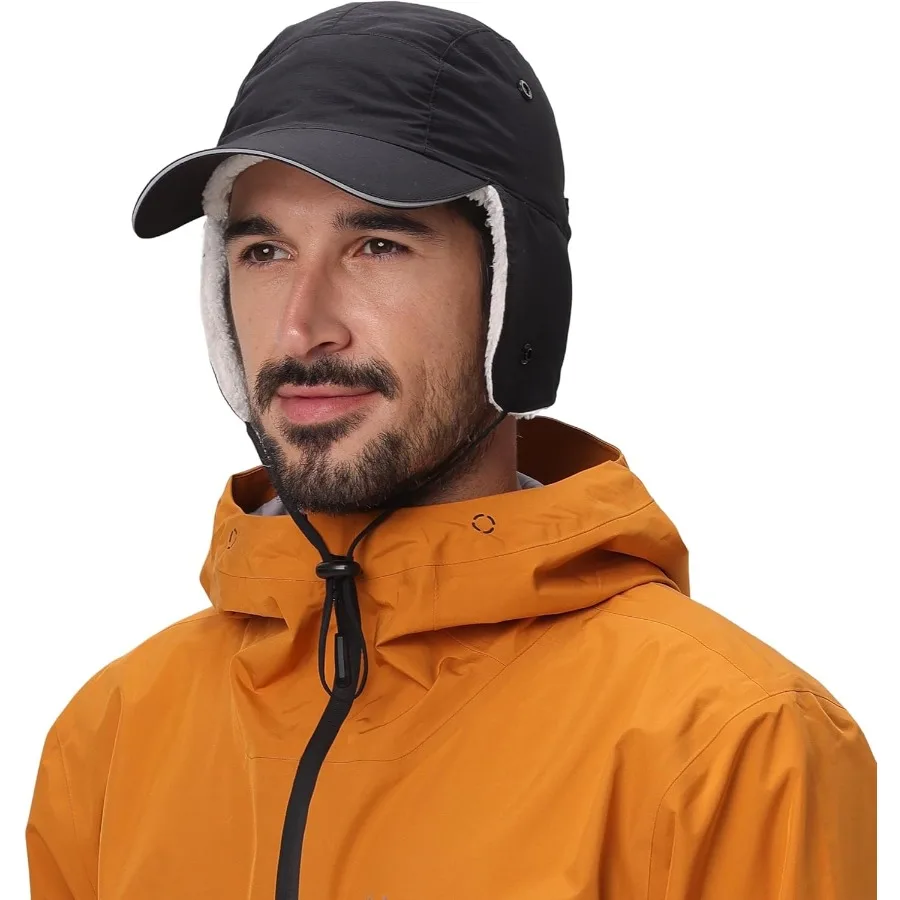 

Connectyle зимняя шапка-ушанка для мужчин и женщин бейсболка на шерпах на подкладке водостойкая светоотражающая регулируемая спортивная шапка