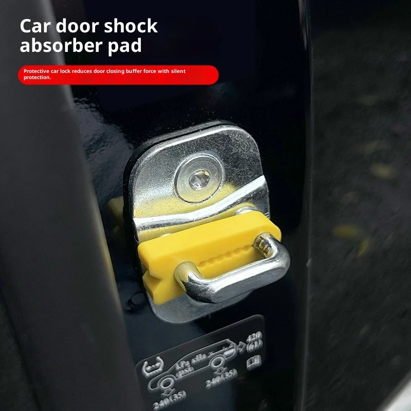 4 pieces of silicone car door lock sound insulation buffer sealing shock absorber protector sound insulation universal gasket