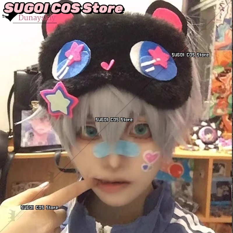 Till Anime Alien Stage Cosplay Costumes Eye Cover Unisex Warm Sleeping Mask Silver Grey Hair Men cosplay anime Stage Show Set