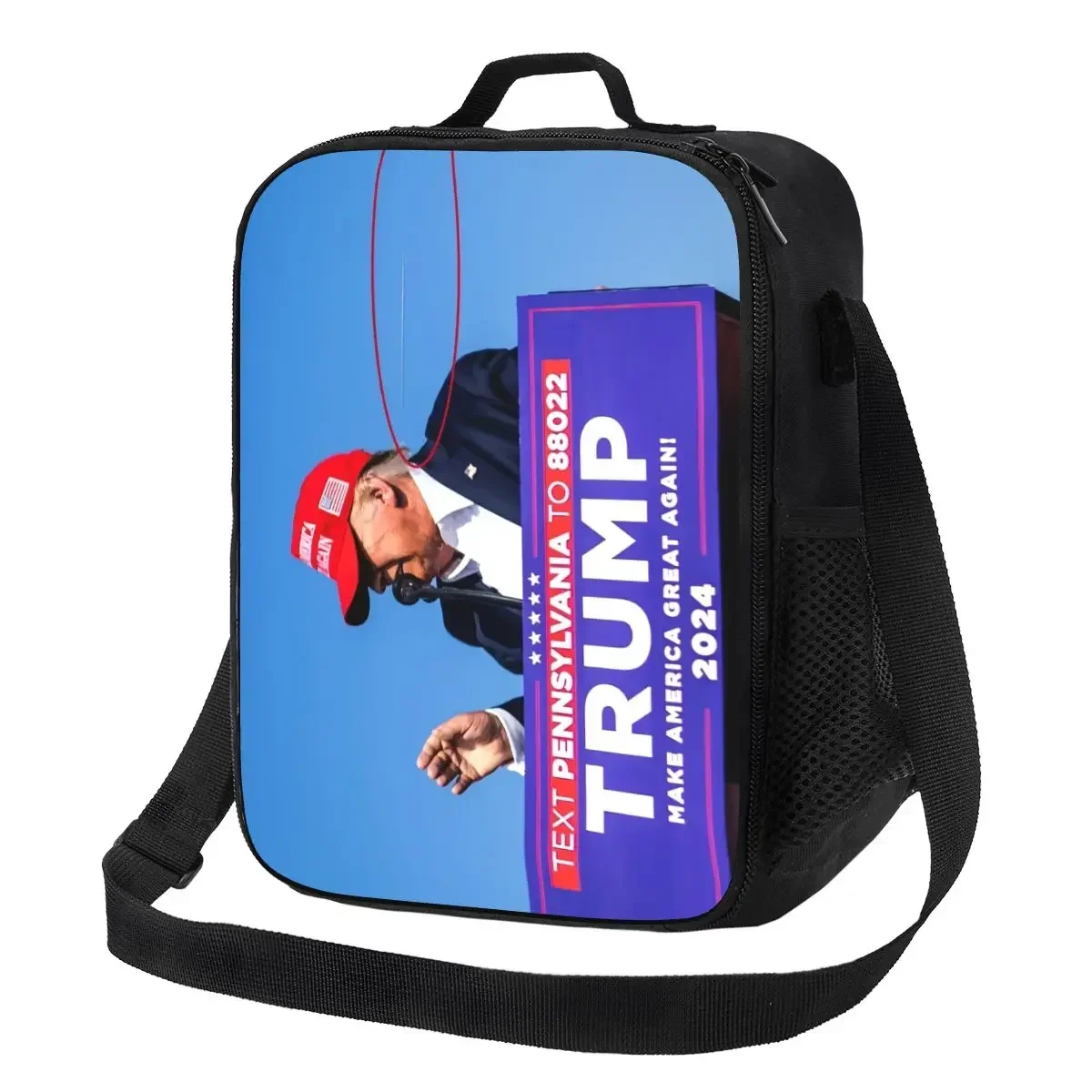 

Custom Trump Assassination Attempt Insulated Lunch Tote Bag for Women Portable Cooler Thermal Food Bento Box School