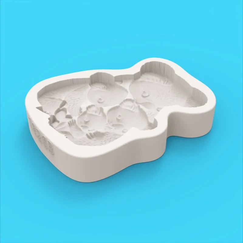 Koala Family Silicone Baking Mold Cute Koala Parent-Child Chocolate Fondant Cake Decoration Mold view 6