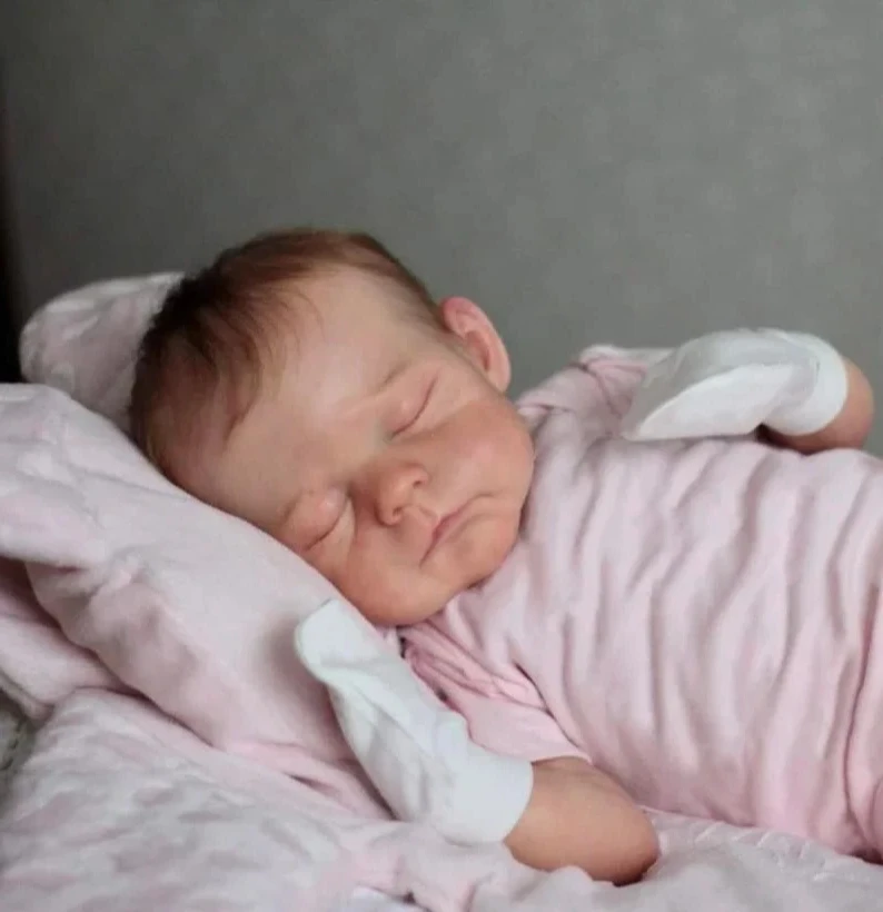 NPK 19'' Hochwertige handgemachte Kunstpuppe Reborn Erica Lebensechte Soft Touch Kuscheliges Baby Mehrere Schichten Malerei 3D-Haut