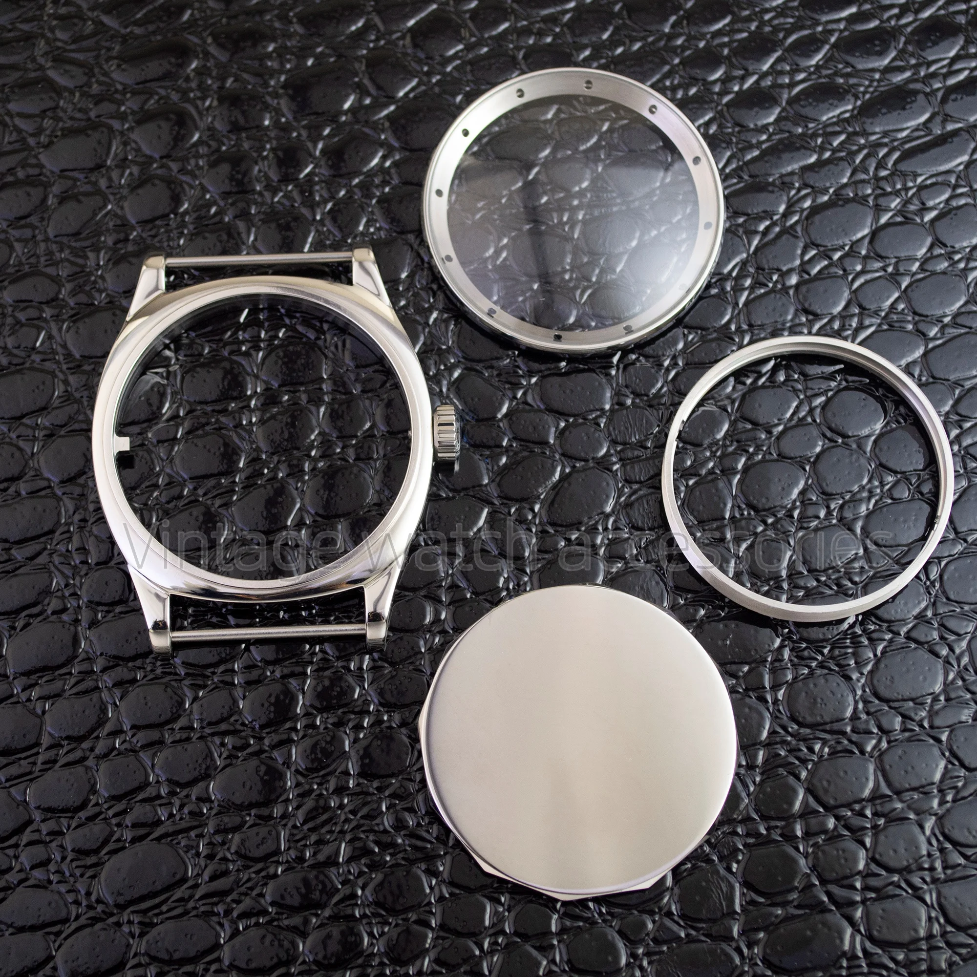 

NEW Pam Watch Case 3646hl Stainless Steel Men Case Dome Sapphire Glass Watch Parts for ETA6497/6498/ST3600 Mechanical Movement