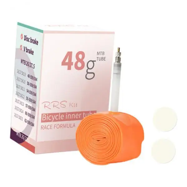 Fietsbinnenband met klep, anti-lekreparatie, lichtgewicht, schokbestendig, fietsreserveband met bandpatches vervangt voor rijden