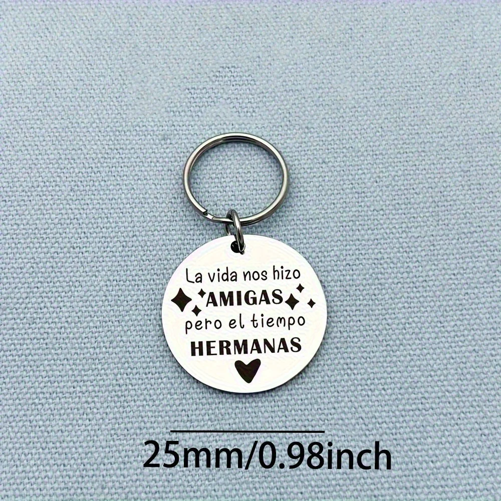 Spanish Best Friend Keychain Besties Friendship Jewelry BFF Birthday Gift Sister  Graduation Christmas