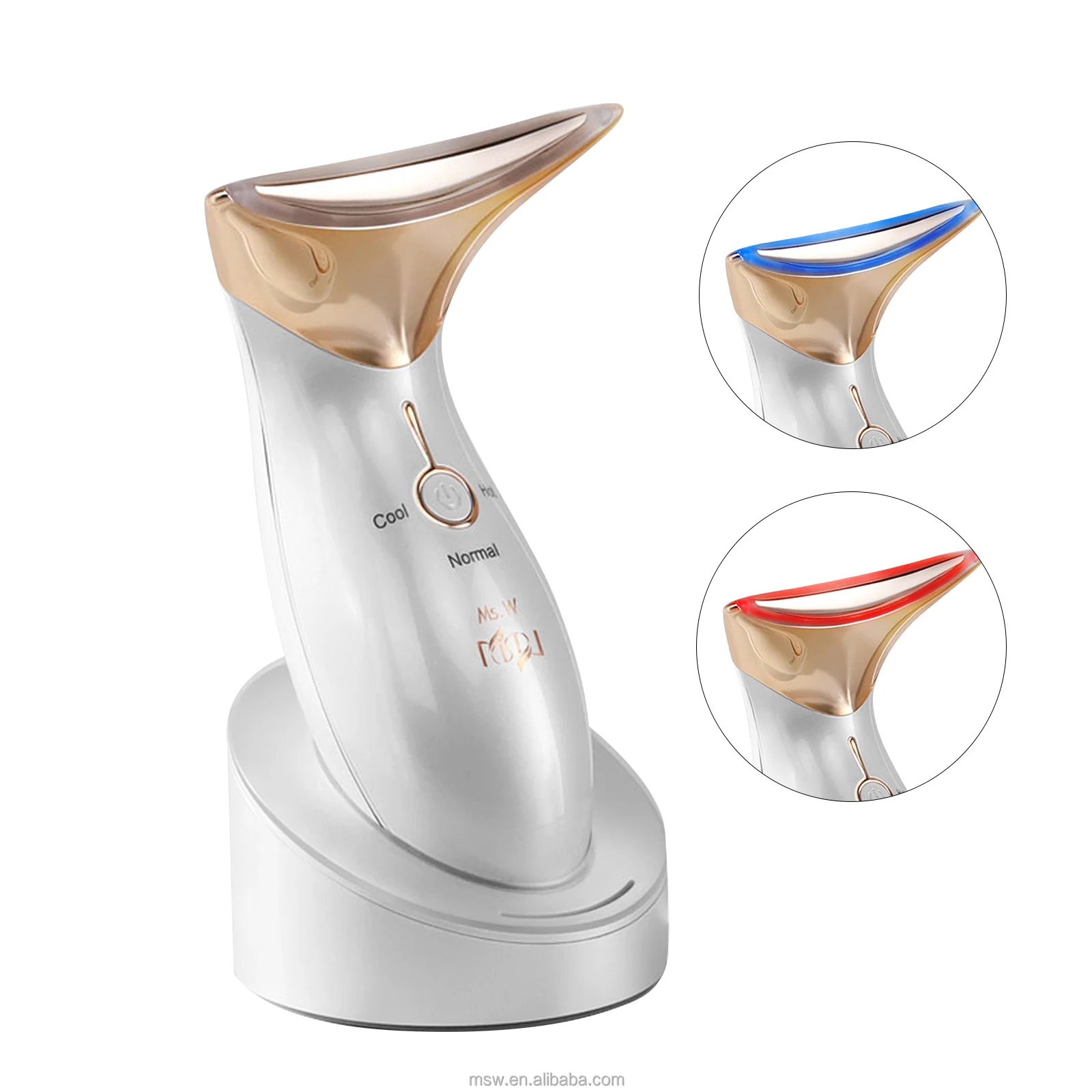 

Ms.W Portable under eye massage Led Light Therapy Anti-Aging Vibration Deep Wrinkle Removal Massage Machine