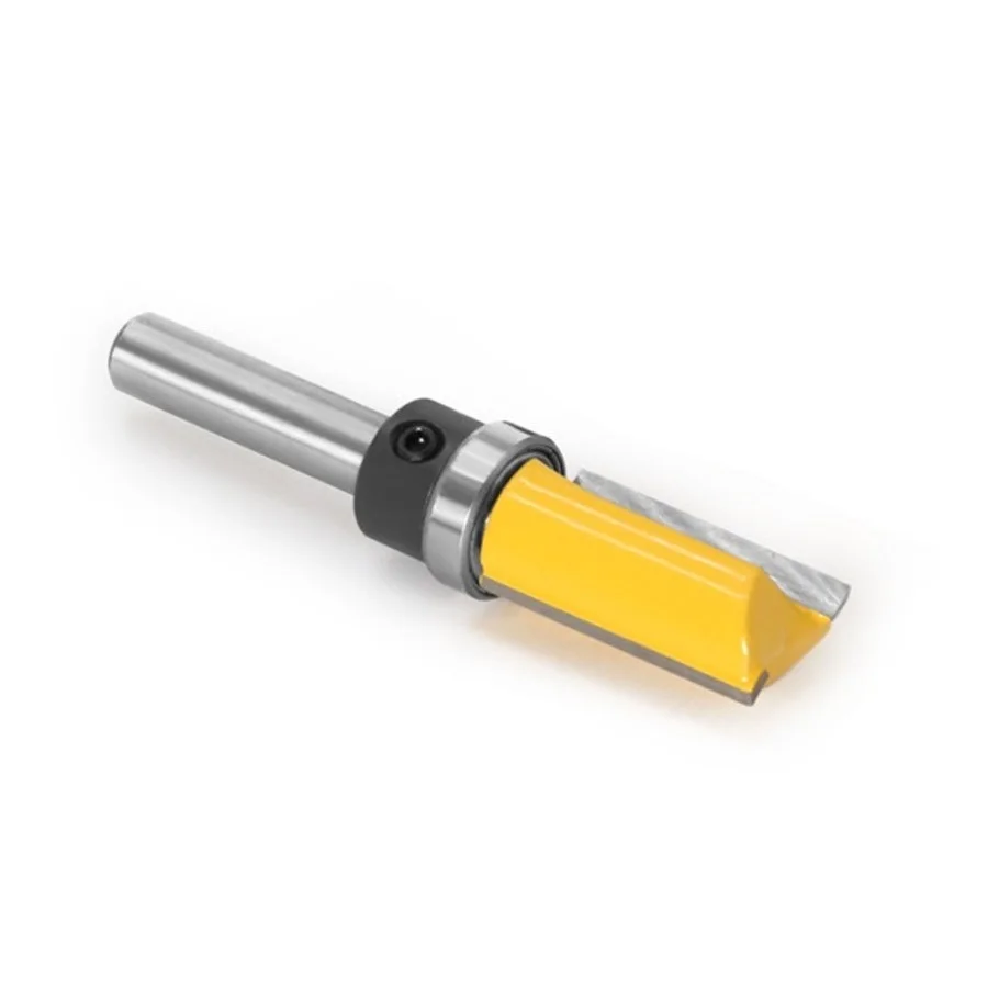 Houtbewerkingsfrees Rechte frees 8 mm schacht voor sjabloon Trimfrees met gelegeerd staalmateriaal