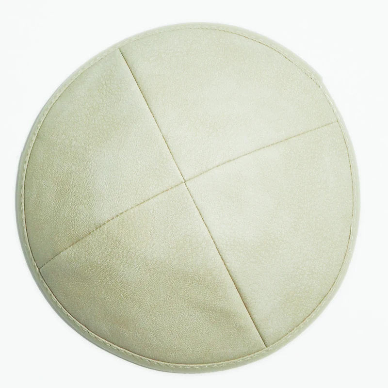 Elfenbeinweiß Jacquard Kippa für Judaica & Muslimische Kopfbedeckung - alternate angle