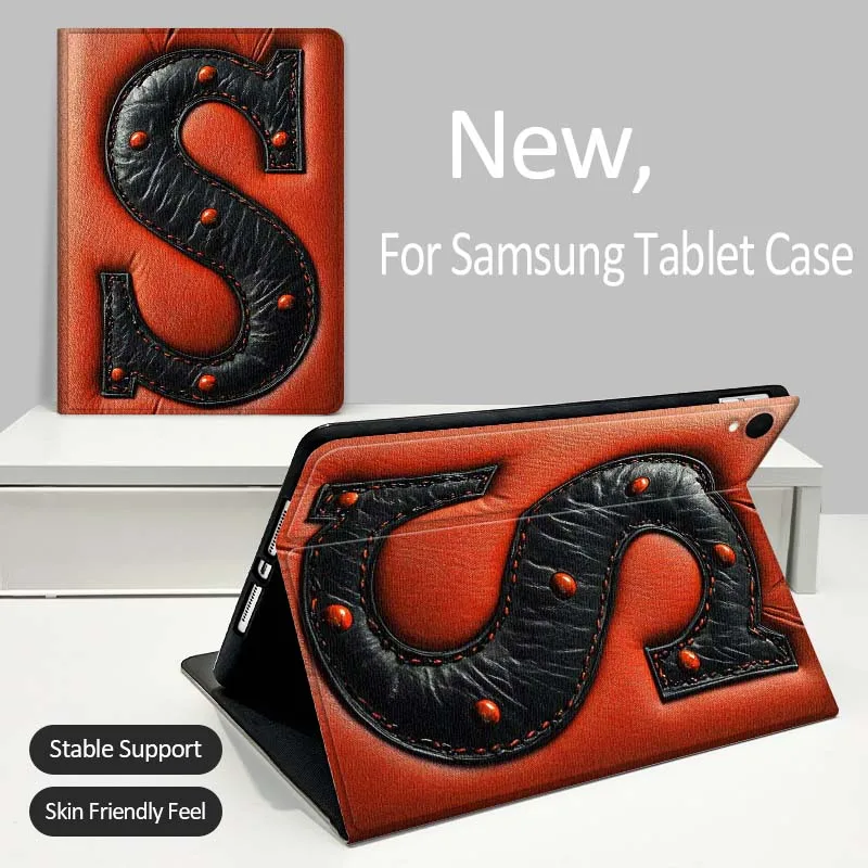 

Crocodile Pattern Letter A Tablet Case For Samsung Galaxy Tab A A7 A8 A9 A11 S6 S11 Lite Plus 10.1 10.4 10.5 Inch 2022 2025