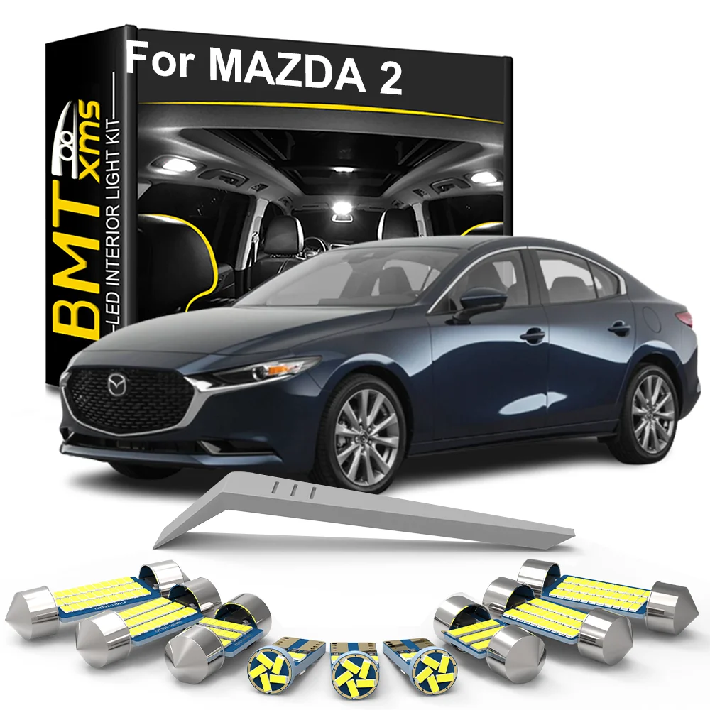 

BMTxms LED Interior Light Bulb Kit For Mazda 2 Demio DW DY DE DJ DL 1996-2015 2016 2017 2018 2019 2020 2021 Car Map Dome Lamp