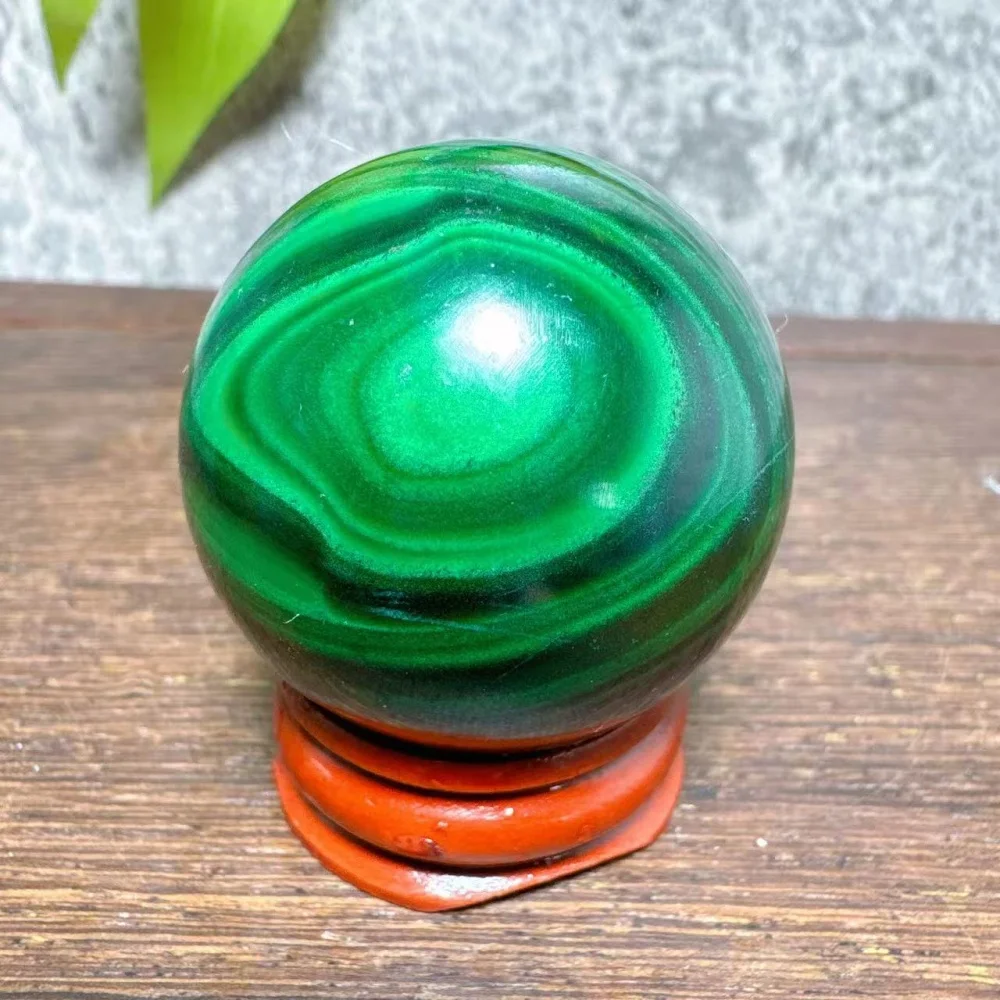 Malachite Natural Stone Mineral Specimen Ball - Hand-Polished Energy Healing Witchcraft Home Decor & Collection Item