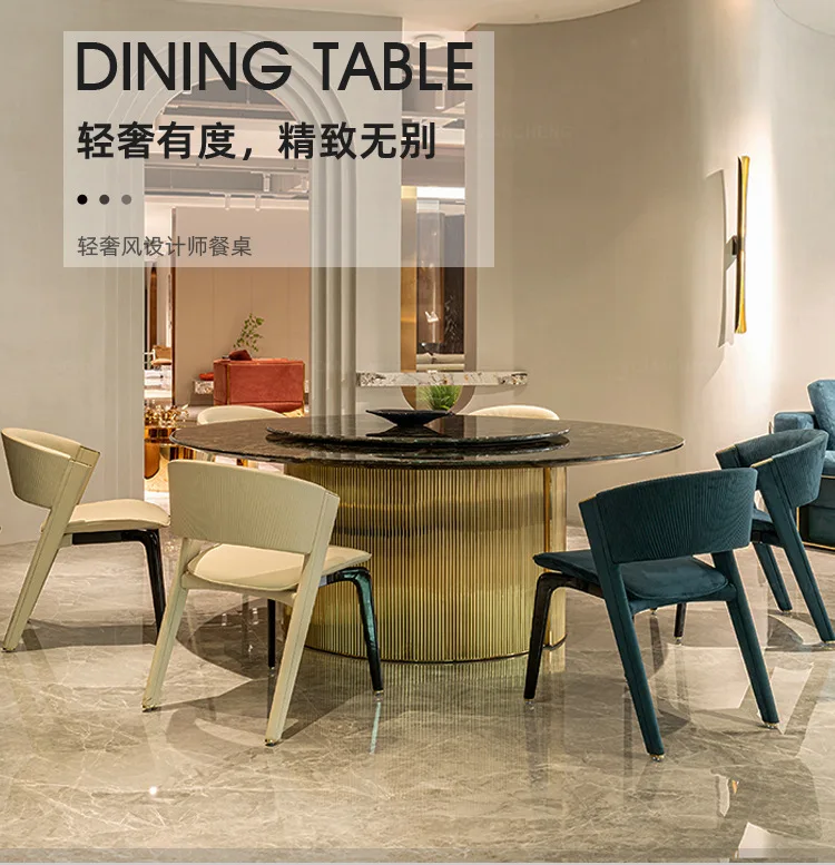 Villa Club Designer Dining Table Light Luxury Minimalist Marble Dining Table
