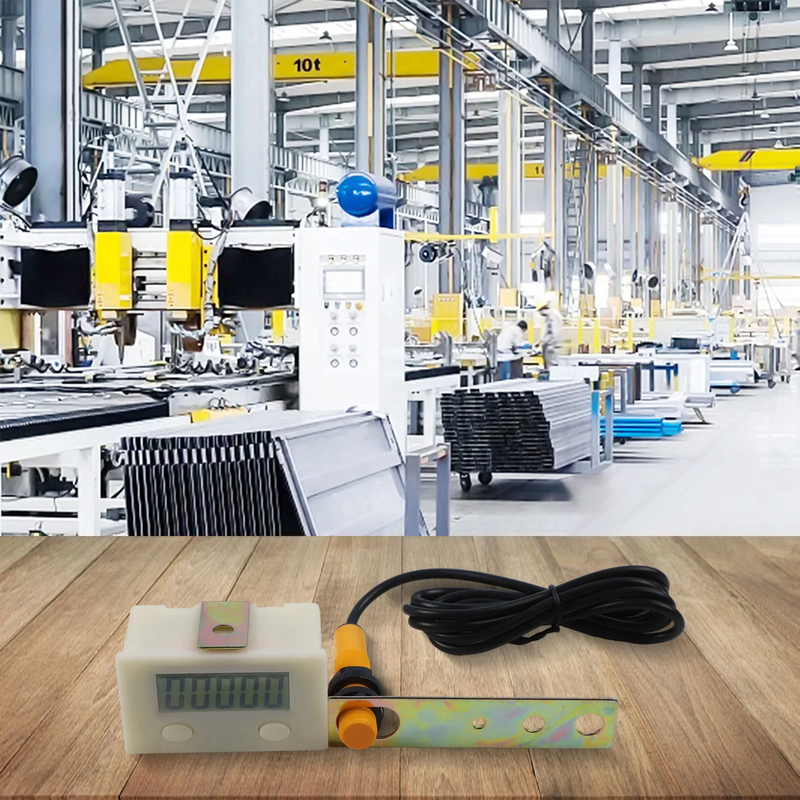 

Installation Projects Standard Size Electronic Punch Switch LCD Screen Counter Counting Range 0-99999 Five-Digit Display